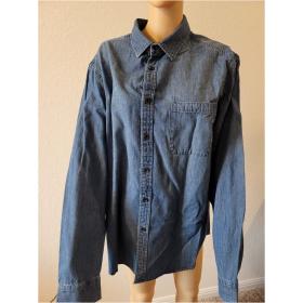 Goodfellow & Co Standard Long Sleeve Button Down Shirt w/Pocket Image Blue