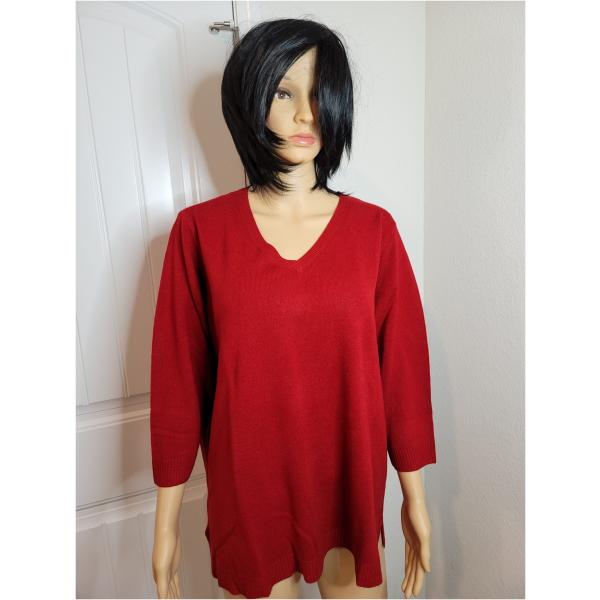 Karen Scott Women's Plus V-Neck Sweater Luxsoft Warm