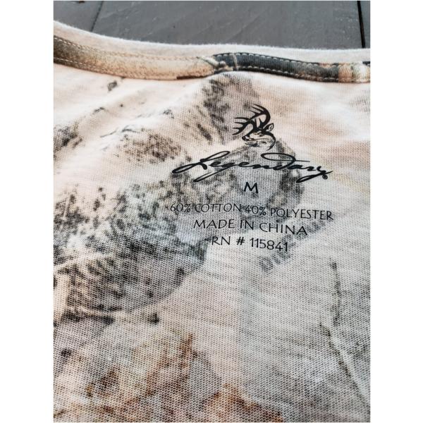 Women's Camo Tee Shirt Medium heather gray and camo