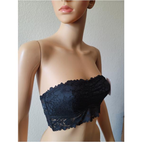 Auden Bandeau Bra Underwired Lace XS Stretch Strapless