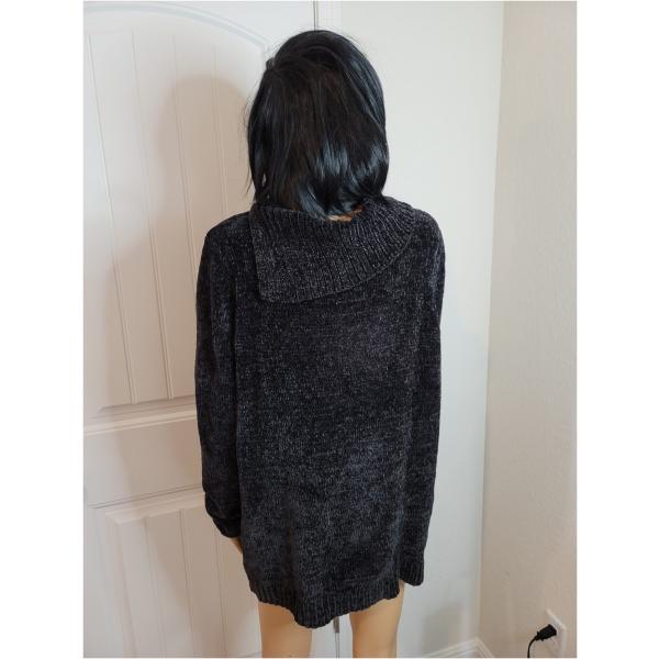 Karen Scott Sweater Solid Chenille Cowlneck Plus Size